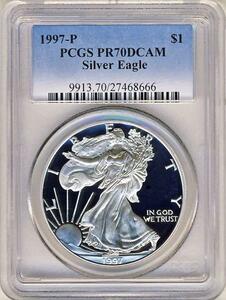 ●アメリカ 1997年P PCGS PR70DC イーグル銀貨