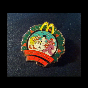 ■マクドナルド McDonald's　ピンバッジ　01　/HAPPY HOLIDAYS 1998