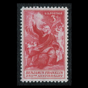 ■アメリカ切手　1956年　ベンジャミン・フランクリン 250周年 / 建国の父・政治家・物理学者