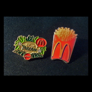 ■マクドナルド McDonald's　ピンバッジ　34　2個セット　/ ターザン・ポテト
