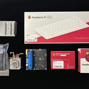 Raspberry Pi 4B-RAM8GB + 18650UPS ,3A+ ,400US Keyboard, Zero2W 【美品新品まとめ売り】の画像1