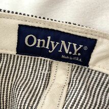 美品 ONLY NY オンリーニューヨーク ヒッコリー ストライプ キャップ 帽子 デニム CAP ONLY N.Y._画像5