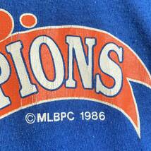 80s USA製 TRENCH 半袖Tシャツ 1986 MLB NY Mets vintage ヴィンテージ ビンテージ クルーネック_画像5