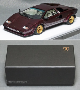 ランボルギーニ　カウンタック LP5000QV　1985（メタリックダークパープル）*1/43 スケール　*メーカー名：アイドロン　*品番：EM447D　*06