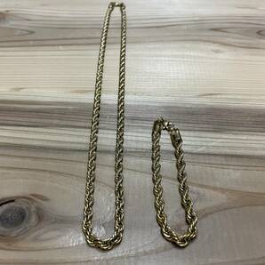 〈 送料無料 〉 necklace bracelets ネックレス ブレスレット セット出品 ゴールド