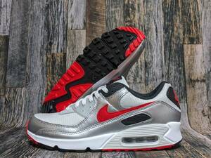 最後 27.0cm/US9 NIKE AIR MAX 90 検 DX4233-001 ナイキ エアマックス90 フォトンダスト/ユニバーシティレッド シルバー/銀/赤