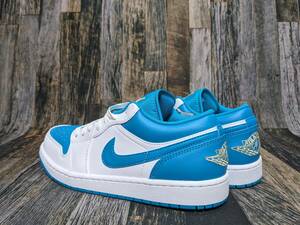 残少 28.0cm/US10 NIKE AIR JORDAN 1 LOW 検 553558-174 エアジョーダン1 ロー ホワイト/アクアトーン 白/青 ターコイズ/マリンブルー