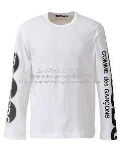 ■激レア■コムデギャルソンCDGロゴ ロングスリーブTシャツ（サークル・ロゴ・長袖）■XL■白■新品タグ付■国内直営店正規品