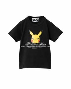 ■激レア■コムデギャルソンCDG×Pokmon(ポケモン)キッズTシャツ-子供服■黒■サイズ4■新品タグ付■国内直正規品■ポケットモンスター