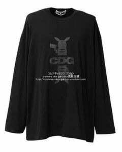 # очень редкий # Comme des Garcons CDG×Pokmon( Pokemon ) футболка с длинным рукавом * большой размер long T# чёрный #S# новый товар с биркой # внутренний прямой стандартный товар 