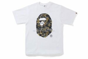 ■激レア■コムデギャルソン大阪 X BAPE 限定Tシャツ-ゴールド箔プリント-■XLサイズ■白■新品タグ付き■正規品