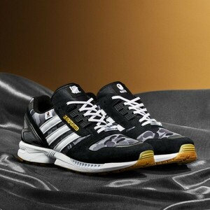 # очень редкий #BAPE X UNDFTD X ADIDAS ZX8000 ограничение спортивные туфли #28cm# чёрный # с биркой # стандартный товар 