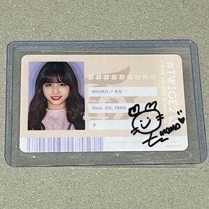 TWICE モモ 直筆サイン入り トレカ ID カード