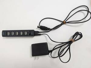 7 port USB hub | Buffalo BSH7AE03 series |AC adaptor attached 