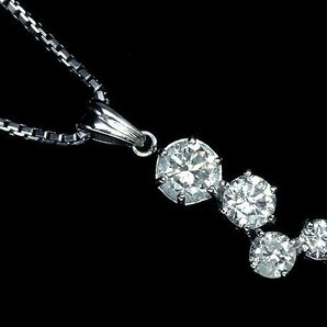 MU11679T【1円～】新品【RK宝石】《Diamond》 豪華絢爛!! 極上ダイヤモンド 総計1.02ct!! Pt900 Pt850 高級ネックレス ダイヤの画像1