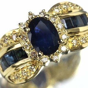 KO11678T【1円～】新品【RK宝石】≪Sapphire≫ 天然サファイア 大粒2.00ct!! 極上脇石サファイア 極上ダイヤモンド K18 高級リング ダイヤの画像1