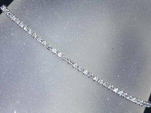 OR11570S【1円～】新品【RK宝石】≪DIAMOND≫ 豪華!! 天然ダイヤモンド 総計1.00ct!! K18WG 高級 テニス エタニティ ブレスレット ダイヤ