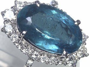 RL8467S【売り切り】新品【RK宝石】最上級サンタマリア アクアマリン 大粒4.237ct!! 極上ダイヤモンド 0.676ct Pt900 超高級リング ダイヤ