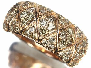 KU10540T【売り切り】新品仕上【RK宝石】《Diamond》GSTV 極上ブラウンダイヤモンド 総計1.00ct!! K18ピンクゴールド 高級リング ダイヤ