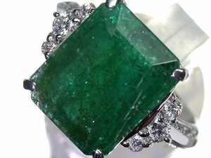 IKL10945SS【売り切り】新品仕上【RK宝石】≪Emerald≫ 天然エメラルド 特大9.68ct 極上ダイヤモンド Pt900 超高級リング ダイヤ