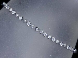 RR11190S【売り切り】新品【RK宝石】≪DIAMOND≫ 極上ダイヤモンド 総計1.5ct!! K18WG 高級 テニス フルエタニティ ブレスレット ダイヤ