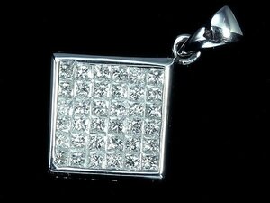 VK11742SS[1 иен ~] новый товар [RK драгоценнный камень ] первоклассный бриллиант общий итого 0.5ct!! K18WG высококлассный подвеска head колье детективный роман настройка diamond 