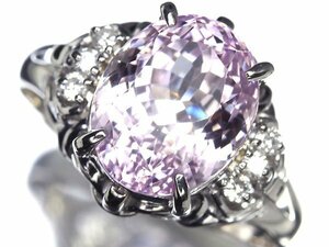 KL9675T【売り切り】新品【RK宝石】≪Kunzeit≫ 抜群のテリ艶!! 極上クンツァイト 大粒4.34ct!! 極上ダイヤモンド Pt900 高級リング ダイヤ