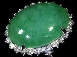 ZL9606SS【売り切り】新品【RK宝石】≪Jade≫ 樹脂含侵なし 天然翡翠 8.879ct 極上ダイヤモンド 0.7ct Pt900 超高級リング ヒスイ ダイヤ