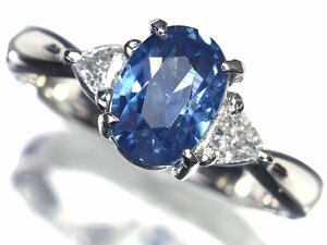 UL11703SS[1 jpy ~] new goods [RK gem ]{Sapphire}... blue! finest quality non heating sapphire large grain 2.4ct finest quality diamond Pt900 high class ring diamond 