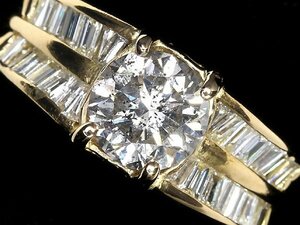 IVM11809SS[1 jpy ~] new goods [RK gem ]{Diamond} fine quality diamond extra-large 1.183ct! finest quality side stone diamond total total 0.52ct K18 super high class ring diamond 