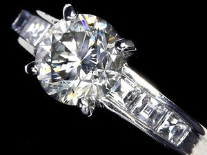 IW11794SS[1 иен ~] новый товар [RK драгоценнный камень ]SI-2 первоклассный желтый бриллиант очень большой 1.066ct!! первоклассный бок камень прозрачный diamond Pt900 супер высококлассный кольцо diamond 