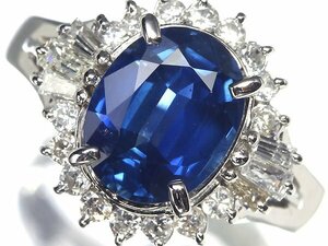 OM11671T[1 jpy ~] new goods [RK gem ]{Sapphire} color vivid brilliancy!! finest quality sapphire large grain 2.00ct!! finest quality diamond Pt900 high class ring diamond 