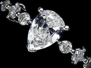 IIM11581S[1 иен ~] новый товар [RK драгоценнный камень ]{Diamond} первоклассный бриллиант очень большой 1.04ct!! первоклассный бок камень бриллиант Pt900 супер высококлассный кольцо diamond 