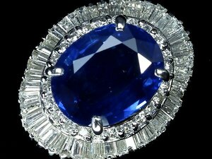 OW11810I[1 jpy ~] new goods [RK gem ]{Sapphire} gorgeous!! finest quality sapphire extra-large 4.57ct finest quality diamond total total 1.02ct Pt900 super high class ring diamond 