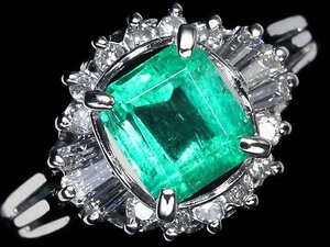 OL11597S[1 jpy ~] new goods [RK gem ]{Emerald} eminent teli gloss!! finest quality emerald 0.79ct finest quality diamond Pt900 high class ring diamond 