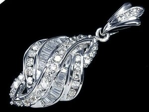 UM11761D[1 иен ~] новый товар [RK драгоценнный камень ]{Diamond} роскошный ..!! первоклассный бриллиант общий итого 1.12ct! Pt900 высококлассный подвеска head колье diamond 