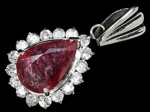 KM11799SS【1円～】新品【RK宝石】《Ruby》天然非加熱ルビー 特大2.116ct 極上ダイヤモンド Pt900 高級ペンダントヘッド ネックレス ダイヤ