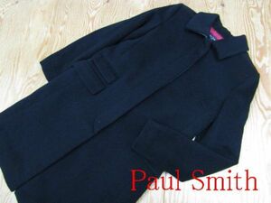 ★ポールスミス PoulSmith★レディース ウールステンカラーコート ブラック★R60512019B