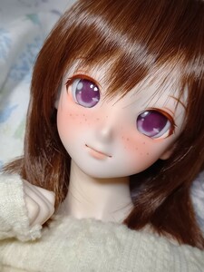 Art hand Auction ***Tête personnalisée DDH-09 (peau semi-blanche) + yeux de poupée, poupée, Poupée de personnage, Rêve de Dollfie, les pièces