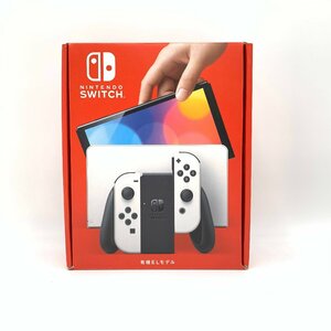 FUR【中古】ダメージ有 完備品 任天堂 Nintendo Switch 有機ELモデル Joy-Con(L)/(R) ホワイト 動作確認済み【034-240504-KO-03-FUR】