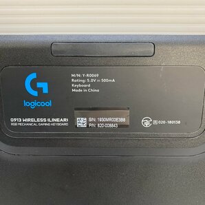 MIN【現状渡し品】 MSMK Logicool ロジクール ワイヤレス RGB メカニカル ゲーミング キーボード G913-LN 〈88-240509-CN-29-MIN〉の画像6