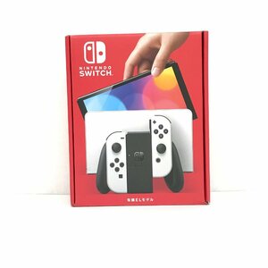 FUR【中古】ダメージ有 完備品 任天堂 NINTENDO SWITCH 有機ELモデル Joy-Con(L)/(R) ホワイト 動作確認済み【034-240521-CH-05-FUR】