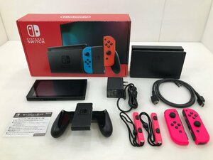 【TAG・中古】★1円～★Nintendo Switch本体 新モデル ★動作確認済み ★完備品 ★Joy-Con色違い　034-240426-CC-03-TAG