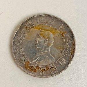 ICH[ secondhand goods ] China old coin Chinese . country . country memory .. writing .. silver coin 26.4g diameter approximately 38.9. thickness approximately 2.3.(106-240515-aa2-ICH)