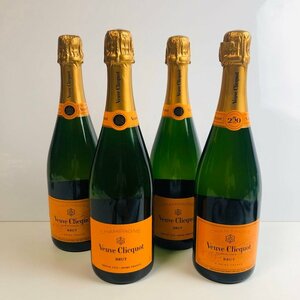 ICH【未使用品】 未開栓 ヴーヴ・クリコ 4本セット イエローラベル シャンパン Veuve Clicquot 750ml 12度 〈214-240527-aa5-ICH〉