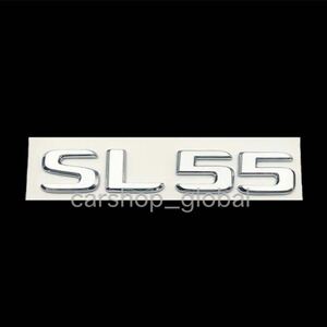 メルセデス ベンツ SLクラス SL55 リア トランクエンブレム シルバー フラットタイプ ステッカー R232 63/43 AMG等