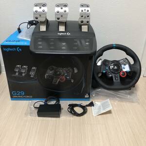 [ junk ] 1 jpy ~ Logicool Logicool PS4/PS3 G29 driving force racing steering gear 