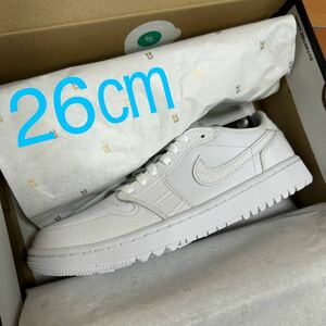 新品 26センチ Nike Jordan 1 Low Golf White Crocodile Skin ナイキ ジョーダン1 ロー ゴルフ ホワイト クロコダイルスキン DD9315-110