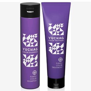 ユチャ YUCHAG カラーシャンプー 紫シャンプー トリートメント セット パープル 黄ばみ防止 髪色キープ 