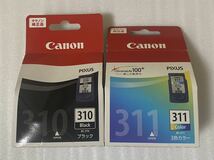 【未開封・期限切れ】Canon PIXUS FINEインクカートリッジ BC-310ブラック/311カラー 2箱set_画像1